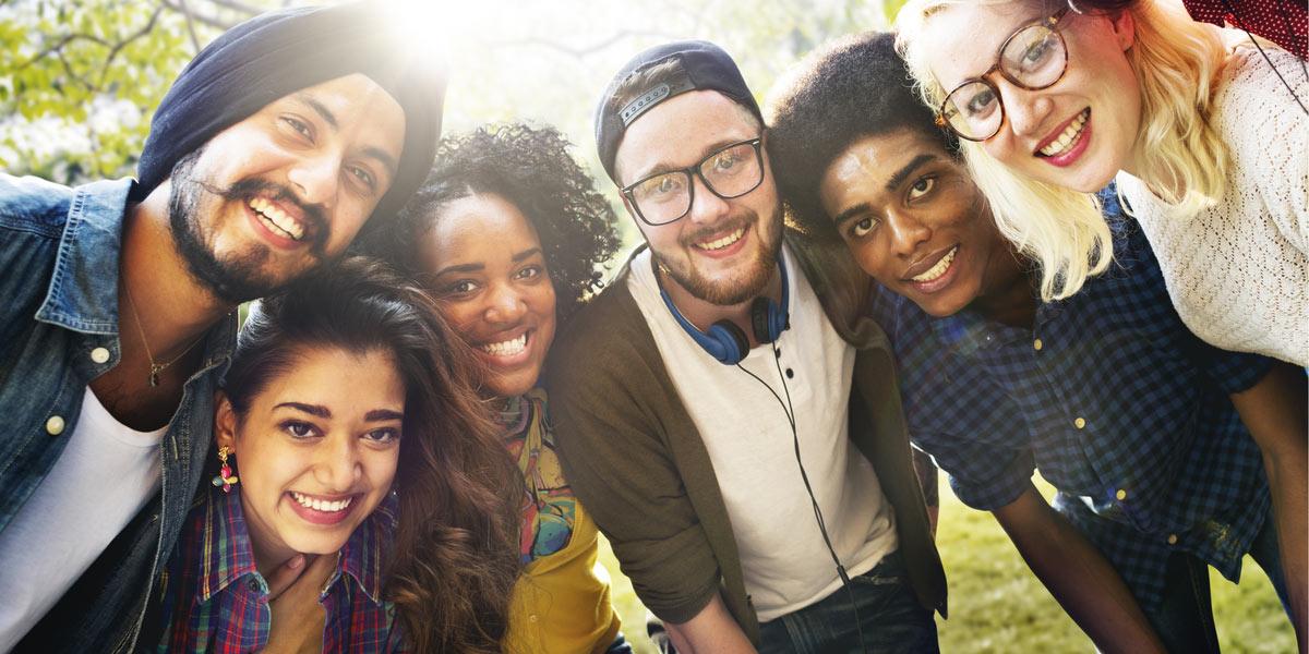 Group of students from different backgrounds.